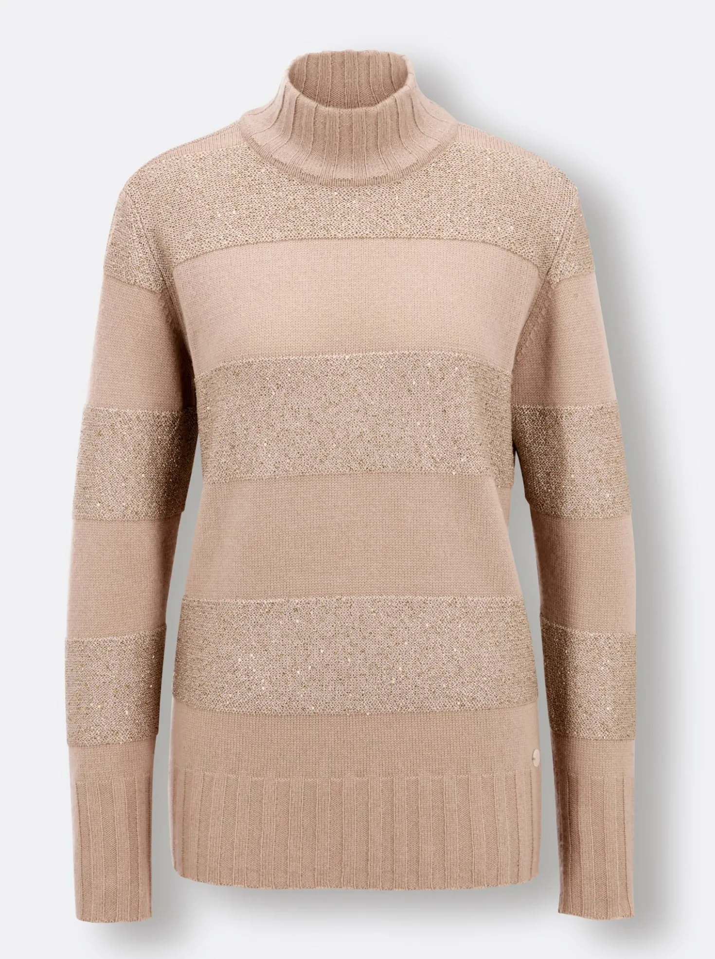 Wollpullover mit Paillettengarn