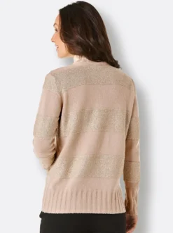 Wollpullover mit Paillettengarn